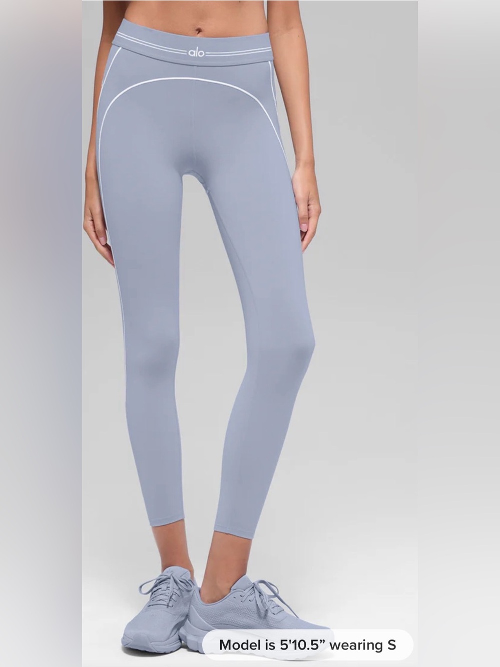 •ALO•WINTER FROST YOGA AIR BRUSH HIGH-WAIST HEART 7/8 THROB LEGGINGS SIZE SMALL